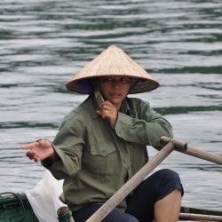 Ha Long bay - long distance call....